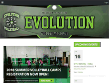 Tablet Screenshot of evolutionvolleyball.net